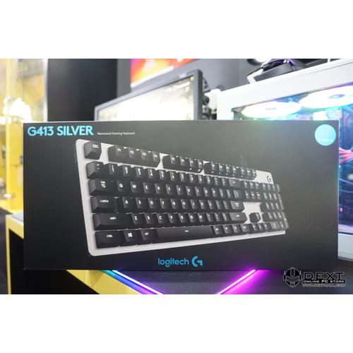 Gambar Logitech G413 Silver Mechanical Gaming Keyboard dari DextMall Jakarta Pusat Tokopedia