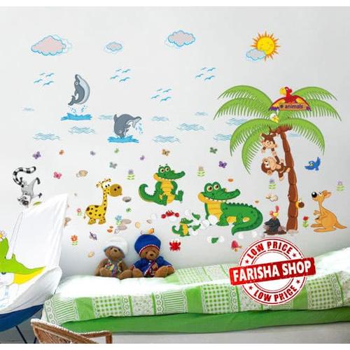 Foto Produk Crocodile Animal Park SK9090 - Stiker Dinding / Wall Sticker dari farisha shop