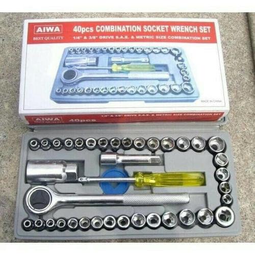 Foto Produk Kunci socket aiwa 40pc 40 pieces combination wrench set dari Jenjen Shop