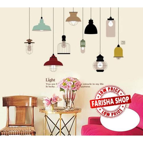 Foto Produk Classic Lamp JM7306 - Stiker Dinding / Wall Sticker dari farisha shop