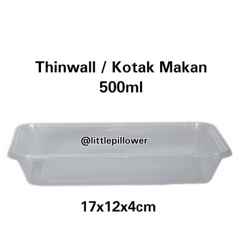 Foto Produk Thinwall 500ml/Kotak Makan/Lunch Box/Box Nasi/Bento Box/Food Container dari Little Pillower