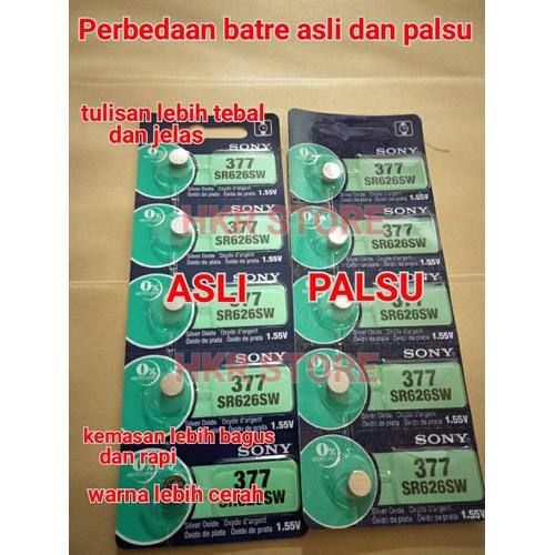 Foto Produk ORIGINAL BATRE / BATERAI / BATTERY JAM SONY SR626SW SR 626 SW / 377 dari HKR Store