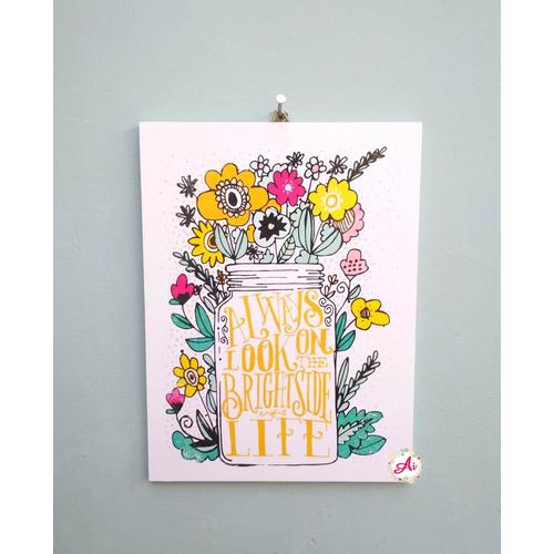 Foto Produk Wall Decor l Hiasan Dekorasi Rumah Shabby: Always Look Brightside Life dari ai_decor