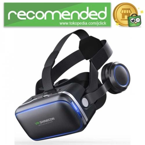 Foto Produk Shinecon 6.0 VR Box Virtual Reality dengan Headphone - Hitam dari JClick