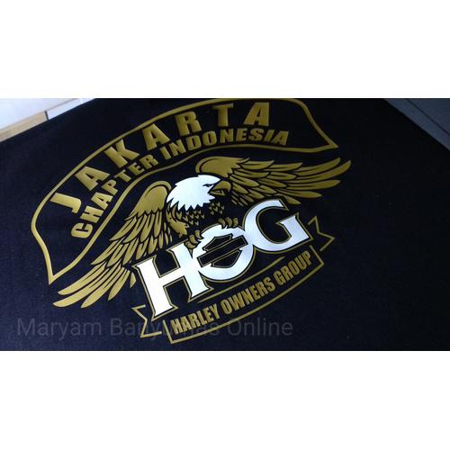Gambar Atasan/Kaos/T-Shirt/HARLEY DAVIDSON HOG CHAPTER JAKARTA GOLD EDITION - Hitam, L dari Maryam Banyumas Online Jakarta Timur Tokopedia