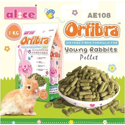 Foto Produk AE108 Alice Orbifra Young Rabbit Food Pellet 1kg Makanan Anak Kelinci - EXP 2021-11-19 dari Hime petshop