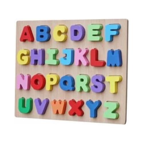 Foto Produk Mainan Edukasi Anak - Puzzle Chunky Kayu Natural Alphabet Huruf Besar dari Toko DnD