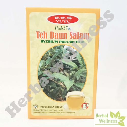 Jual TEH DAUN SALAM (15 SACHET) KOLESTEROL HERBAL TEA YUYU Jakarta