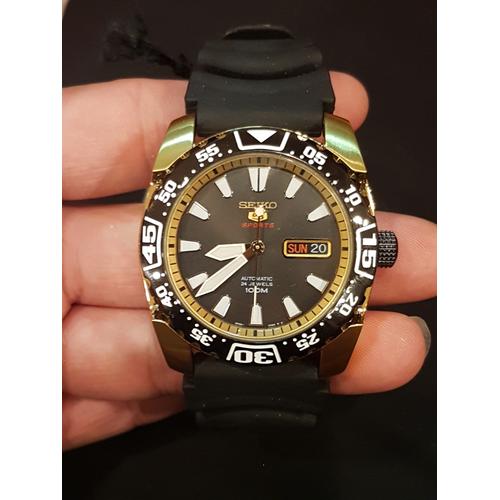 sports automatic black gold SRP170K1 