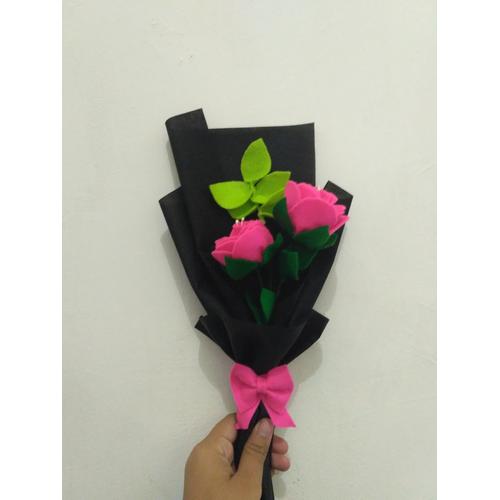 Foto Produk Buket bunga mawar flanel murah - Hijau muda dari yopita craft