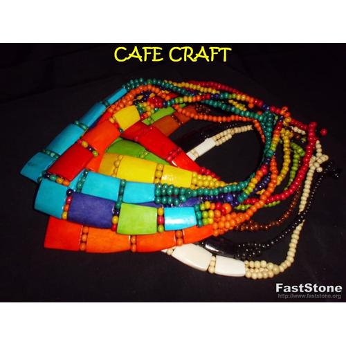 Gambar Kalung hias Tulang Sapi Aneka Warna Terlaris is Cafe Handicraft dari UKM ISRN JEMBER DIAMOND Kab. Jember Tokopedia