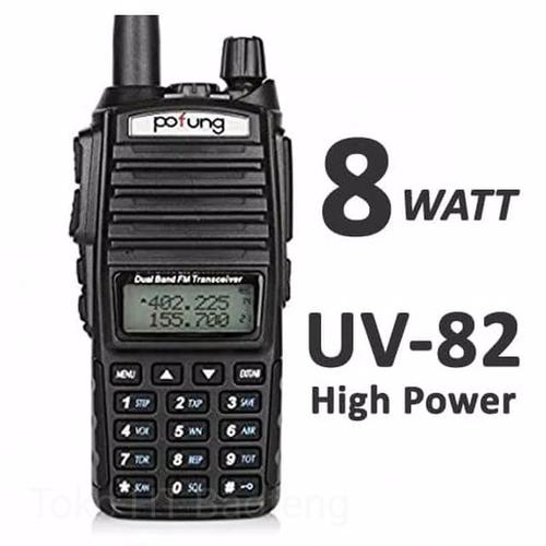 Jual Ht Pofung Uv82 High Power 8 Watt Earset Uv 82 Hitam Toko Ht Baofeng Tokopedia 7217