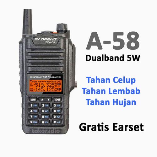 Gambar Baofeng A-58 Waterproof Dualband HT A58 dari TokoRadio Jakarta Barat Tokopedia