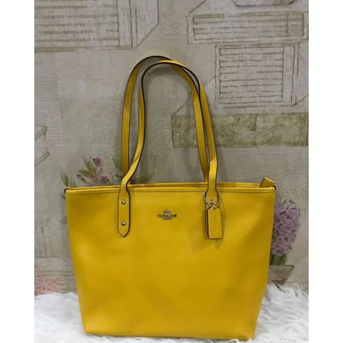 yellow coach tote