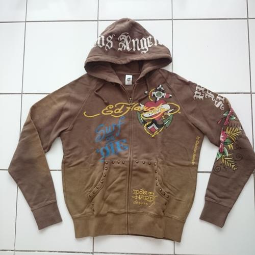 Jual Sweater Ed Hardy - Cokelat Tua, M 