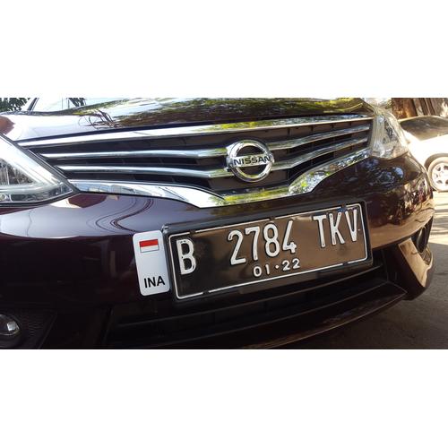 Jual Stiker INA license plate bendera Indonesia Merah Putih Kab