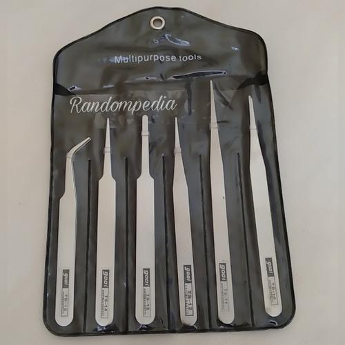 Gambar Pinset set 6 pcs / Tweezer Set 6pcs dari Randompedia Tokopedia undefined Tokopedia