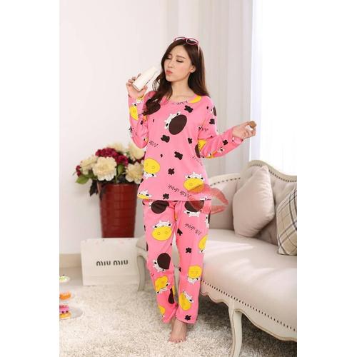 Foto Produk BAJU TIDUR WANITA / SLEEPWEAR / SETELAN PIYAMA WANITA DEWASA COWY PINK dari toko mantap999