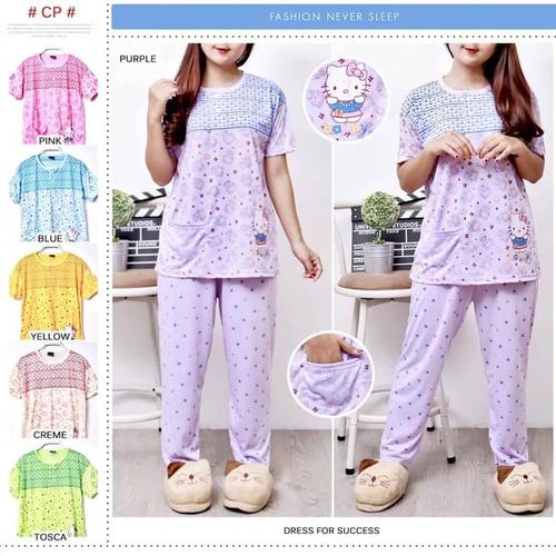 Foto Produk piyama dewasa katun Pendek panjang - baju tidur dewasa - babydolls dari toko mantap999