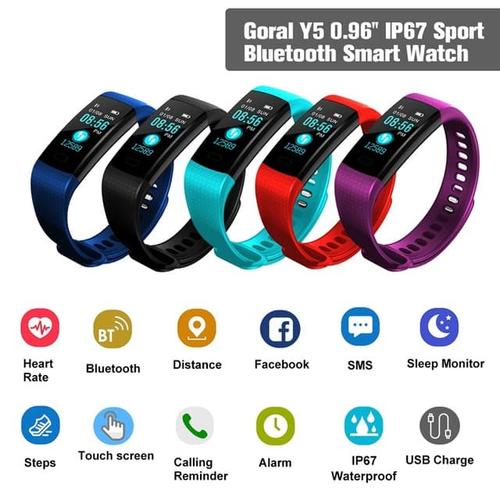 Foto Produk Y5 smart band Fitness Bracelet Bluetooth Color Lcd Screen Sport dari ELLEXUS SHOP