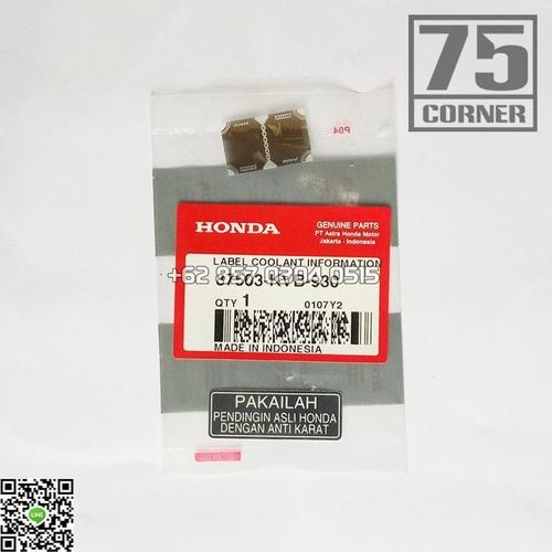 Jual Honda Motor Label Coolant Sticker Tempelan Stiker Cairan Radiator ...