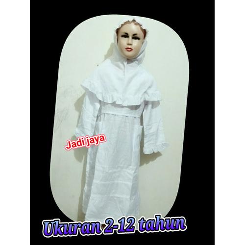 Foto Produk Baju muslim putih anak perempuan seragam manasik anak dari Jadi Jayaa123