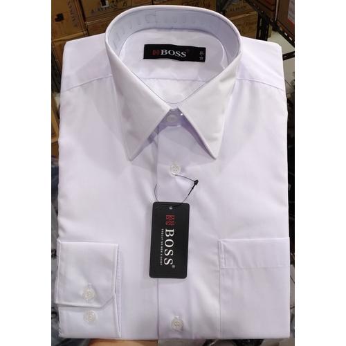 Foto Produk Kemeja Pria Boss Panjang Putih Reguler XXL Besar 17 17.5 - Putih, XXXL dari Mega Hero Shirts