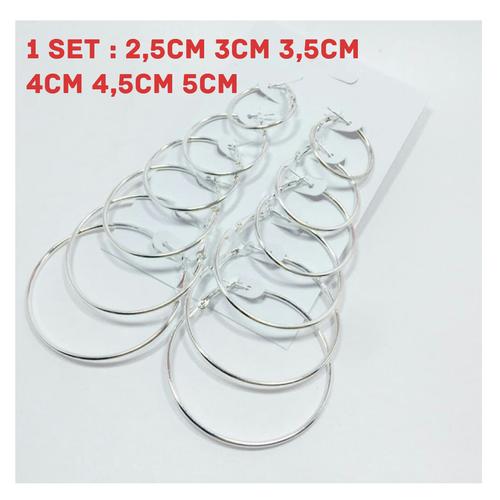 Foto Produk ANTING KOREA HOOPS / HOOP BULAT BESAR LINGKARAN 1 SET dari Aksesorisimpor . com