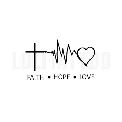 Foto Produk Lolitattoo Temporary Tattoo Faith Hope Love dari Lolitattoo Shop