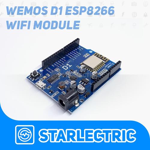Foto Produk WeMos D1 Wifi ESP8266 NodeMCU ESP-12E Arduino UNO Based Shield dari Starlectric