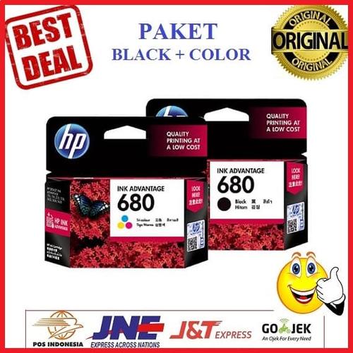 Foto Produk Paket Tinta HP 680 Black Dan Color Printer HP Deskjet 2135 3635 dari Finel Computer Bintaro