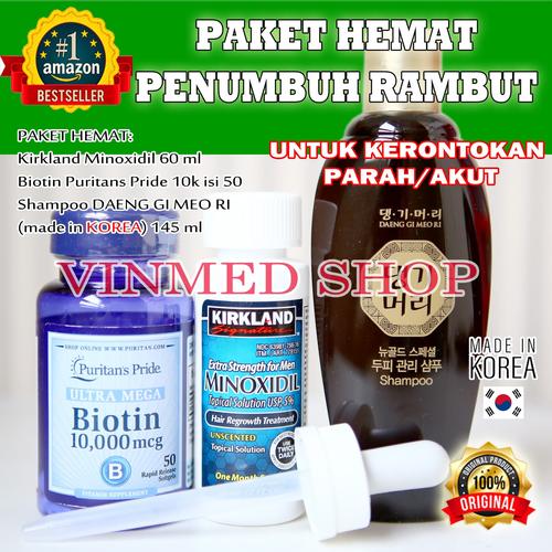 Foto Produk Kirkland minoxidil+Biotin+shampoo GOLD Daeng Gi Meo Ri Korea dari vinmed
