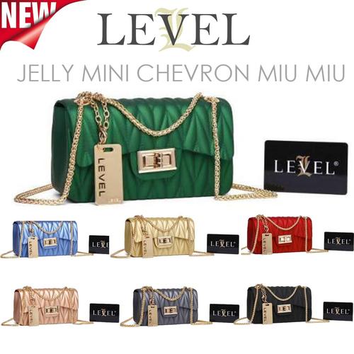 Foto Produk TAS JELLY DOFF MINI CHEVRON V FASHION WANITA BATAM IMPORT BARU MURAH dari handbagku