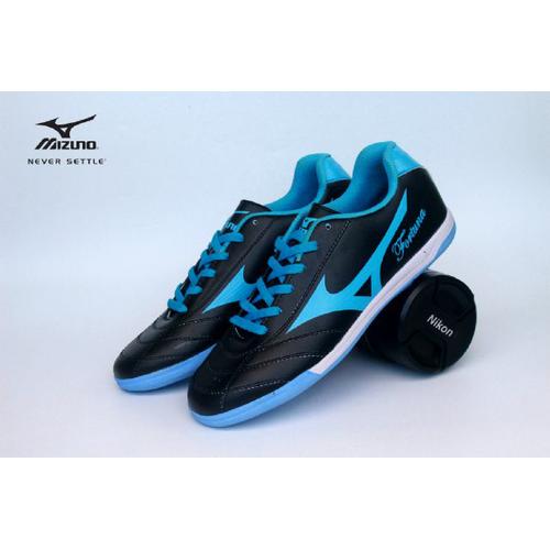 Foto Produk SEPATU FUTSAL MIZUNO FORTUNA HITAM LIST BIRU dari USA Collection