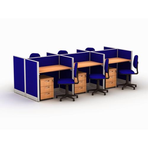 Jual Meja Kerja Staff Partisi Sekat Kantor WorkStation Cubicle 6 Orang