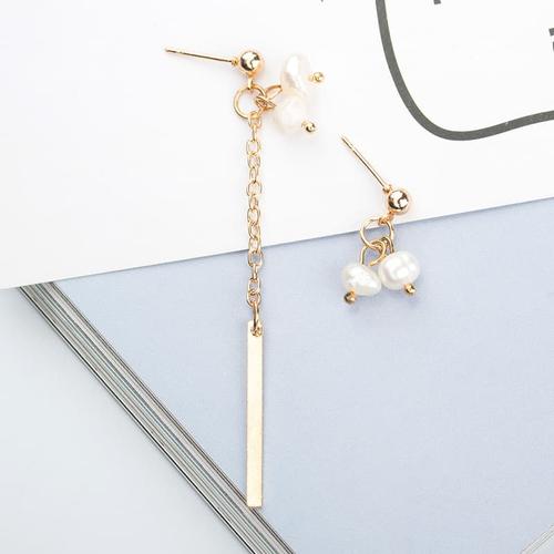 Foto Produk anting asimetris mutiara fashion korea dangling pearl earrings jan133 dari Oila