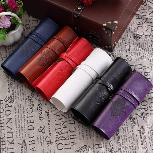 Foto Produk Leather Travel MAKEUP BAG for Brush and all purpose - Tas kuas 5warna dari twindshop