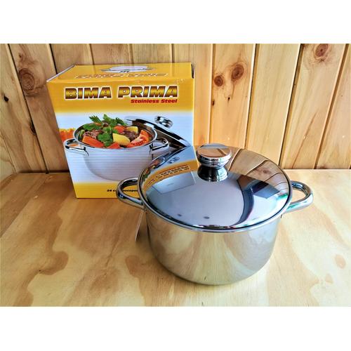 Foto Produk Bima Prima Saucepot Panci 24cm Stainless Steel Kompor Induksi Listrik dari Henbao Berjaya