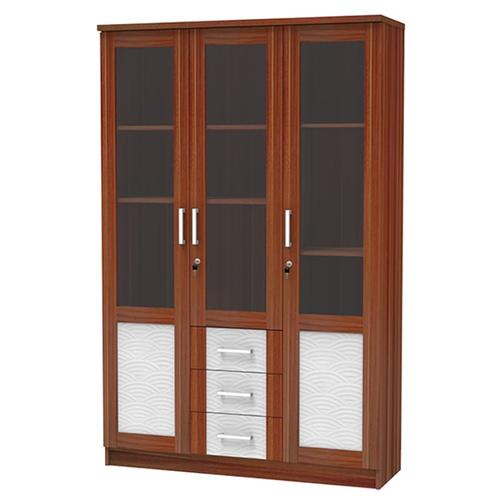 Foto Produk Lemari Hias Tiga Pintu Modern French Walnut LH 9030 dari Super Furniture Online