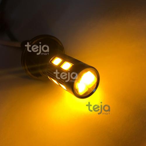 Foto Produk Lampu LED Canbus T10 Proyektor 10 Titik Sein Kuning Amber Aluminium dari TejaMart