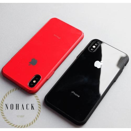 Foto Produk Glass mirror cool case ip iphone 6 6s 6+ 6 plus 7 8 + X HARD luxury - BLACK, 6 6S dari Caseayangan ID