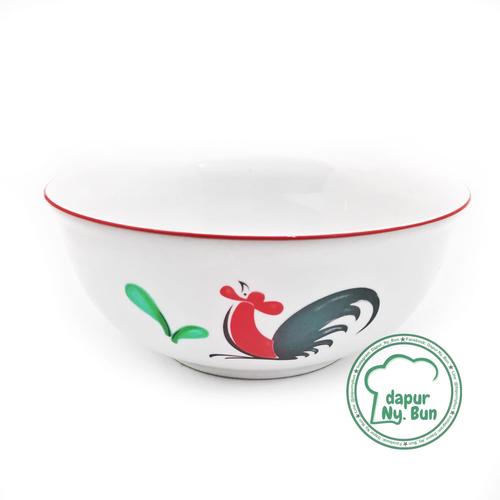 Foto Produk Mangkok Sayur Ayam Jago Seri 2 / Ukuran 17,5cm / Mangkuk Saji dari Dapur Ny.Bun