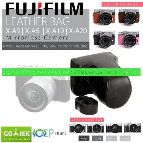 Foto Produk Leather Case Fujifilm X-A3 X-A2 X-A10 Bag Tas Kamera XA3 XA2 XA10 Fuji - Cokelat dari ocp mart
