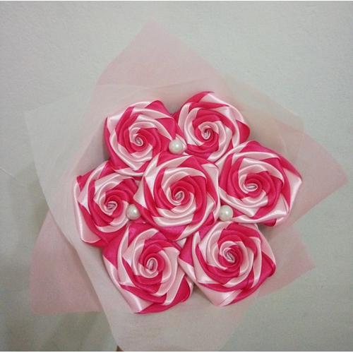 Foto Produk buket bunga satin mix warna hadiah wisuda valentine ultah handmade dari putria-
