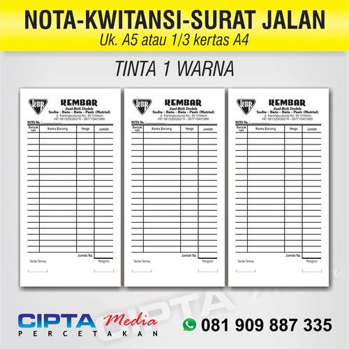 Jual Buku Nota Surat Jalan Kwitansi 2 Rangkap Uk 1 3 Kab Cirebon Cipta Media Tokopedia