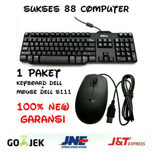 Foto Produk Paket keyboard +mouse Merk Dell ms111 USB Kondisi baru 100% dari Sukses 88 Computer