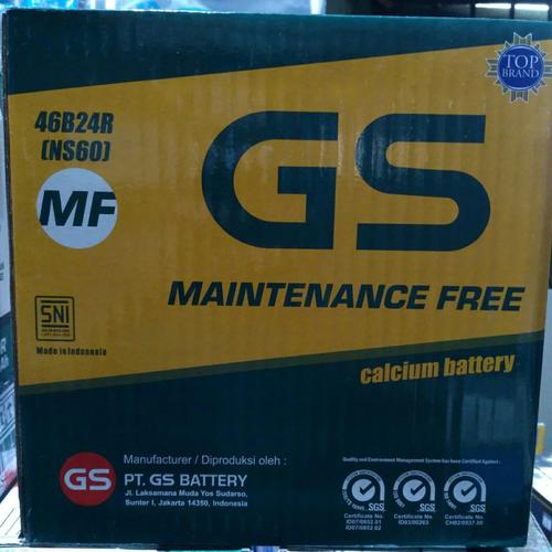 Foto Produk Aki Mobil / Battery GS ASTRA Type GS MF 46B24R / NS60 12V 45AH dari Eka Jaya otista