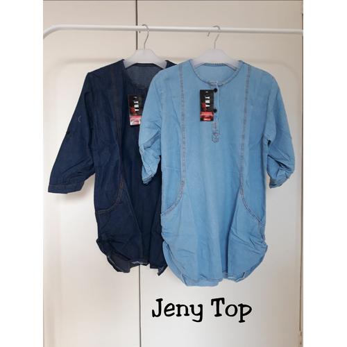 Jual jeny top jeans ld 100 - Kota 