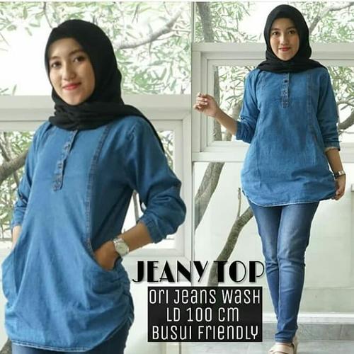 Jual jeany top jeans ld 100 - Kota 