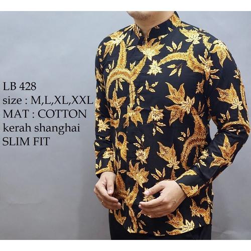 Foto Produk KEMEJA BATIK SLIM FIT / BATIK PRIA SLIMFIT / KOKO SHIRT BLOUSE LB428 dari mixtomax